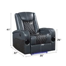 Load image into Gallery viewer, Acme Alair Power Motion Recliner W/Bluetooth, Wireless Charger &amp; Cupholder