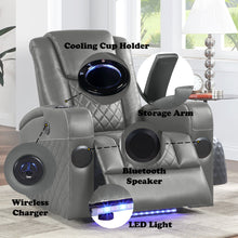 Load image into Gallery viewer, Acme Alair Power Motion Recliner W/Bluetooth, Wireless Charger &amp; Cupholder