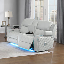 Load image into Gallery viewer, Acme Elonzo Power Motion Loveseat w/Console, LED, Power Headrest &amp; Speaker