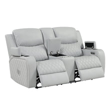 Load image into Gallery viewer, Acme Elonzo Power Motion Loveseat w/Console, LED, Power Headrest &amp; Speaker