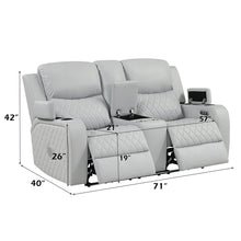 Load image into Gallery viewer, Acme Elonzo Power Motion Loveseat w/Console, LED, Power Headrest &amp; Speaker