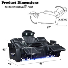 Load image into Gallery viewer, Acme Ephron Power Motion Sofa W/Dropdown Table, Wireless Charging, Reading Light, Power Headrests &amp; LED