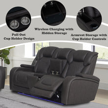 Load image into Gallery viewer, Acme Wendell Power Motion Loveseat w/Console, Wireless Charger, Storage, USB &amp; LED