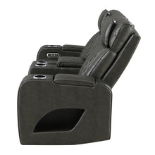 Load image into Gallery viewer, Acme Taddeo Power Motion Loveseat w/Console, Speaker, USB, Wireless Charger &amp; LED