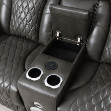 Load image into Gallery viewer, Acme Taddeo Power Motion Loveseat w/Console, Speaker, USB, Wireless Charger &amp; LED