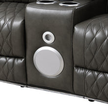 Load image into Gallery viewer, Acme Taddeo Power Motion Loveseat w/Console, Speaker, USB, Wireless Charger &amp; LED