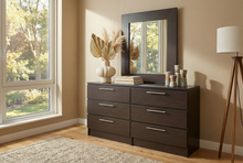 Load image into Gallery viewer, Edgar's Tokyo Modern 4-Drawer Dresser with Full Mirror - Cappuccino
