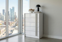 Load image into Gallery viewer, Edgar's Vienna Chest - White Gloss/Light Gray