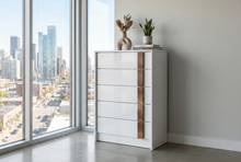 Load image into Gallery viewer, Edgar's Vienna Chest - White Gloss/Caramel