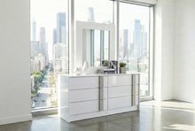 Load image into Gallery viewer, Edgar's Vienna 6 Drawer Dresser - White Gloss/Light Gray