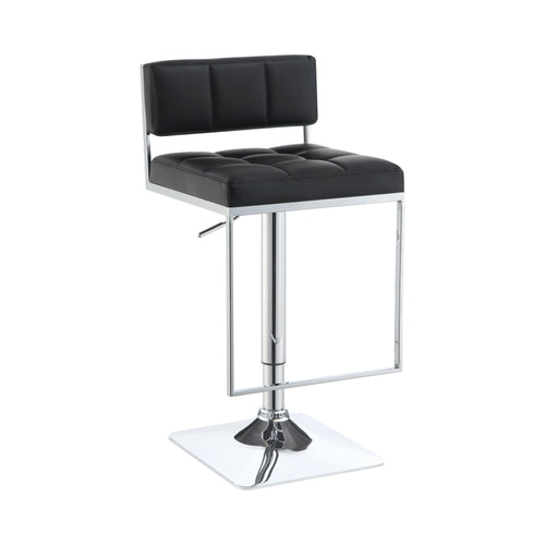 COASTER DINING-ROOM ADJUSTABLE BAR STOOL CHROME AND BLACK