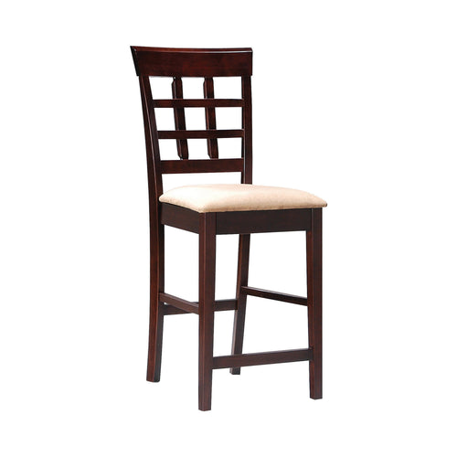COASTER DINING-ROOM UPHOLSTERED COUNTER HEIGHT STOOLS CAPPUCCINO AND TAN
