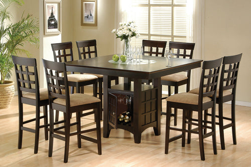 COASTER CLANTON CAPPUCCINO 7-PIECE SQUARE DINING SET