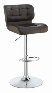 COASTER BROWN AND CHROME ADJUSTABLE BAR STOOL