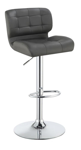 COASTER GREY AND CHROME ADJUSTABLE BAR STOOL