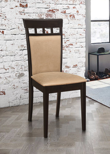 COASTER DINING-ROOM GABRIEL UPHOLSTERED SIDE CHAIRS CAPPUCCINO AND TAN