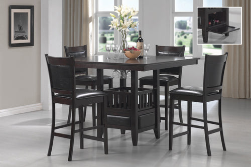 COASTER DINING-ROOM JADEN UPHOLSTERED COUNTER HEIGHT STOOLS BLACK AND ESPRESSO