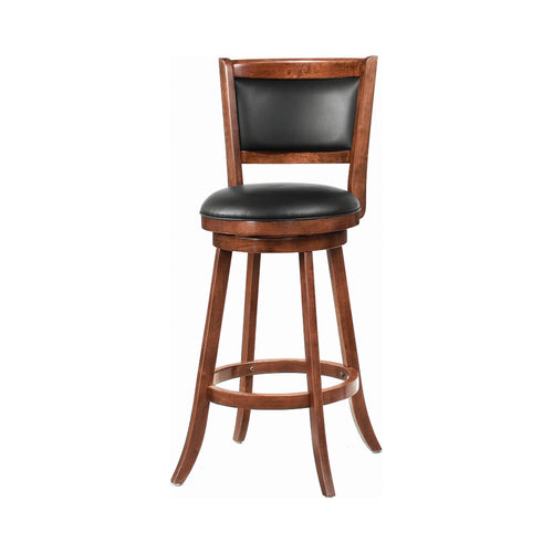 COASTER DINING-ROOM UPHOLSTERED SWIVEL BAR STOOLS CHESTNUT AND BLACK