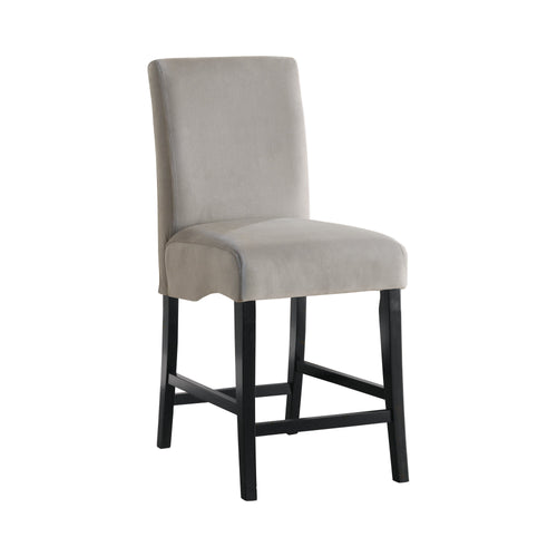 COASTER DINING-ROOM STANTON UPHOLSTERED COUNTER HEIGHT CHAIRS GREY AND BLACK