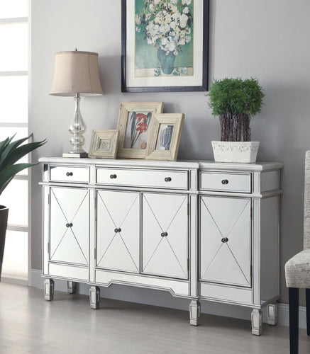 COASTER OFFICE-ACCESSORY 4-DOOR WINE CABINET CLEAR MIRROR