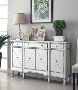 COASTER OFFICE-ACCESSORY 4-DOOR WINE CABINET CLEAR MIRROR