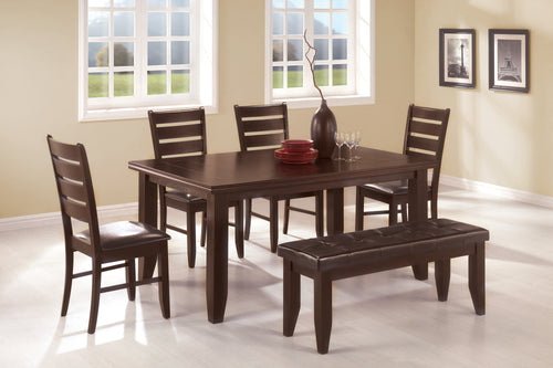 COASTER DINING-ROOM DALILA LADDER BACK SIDE CHAIRS CAPPUCCINO AND BLACK