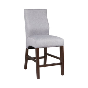COASTER DINING-ROOM LAMPTON UPHOLSTERED COUNTER HEIGHT STOOLS GREY AND CAPPUCCINO