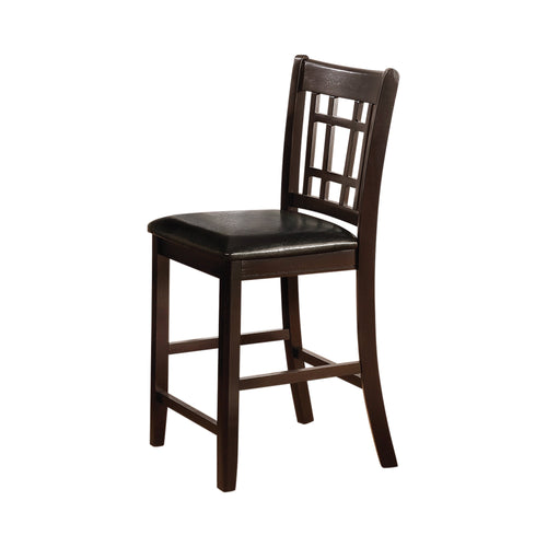 COASTER DINING-ROOM LAVON UPHOLSTERED COUNTER HEIGHT STOOLS BLACK AND ESPRESSO