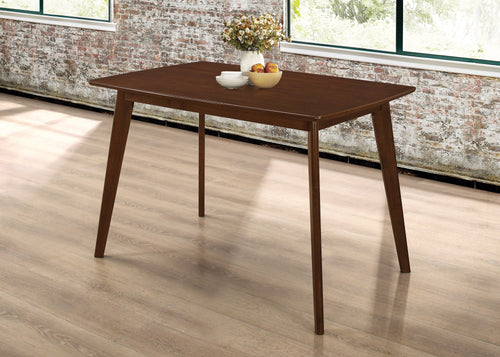COASTER DINING-ROOM KERSEY DINING TABLE WITH ANGLED LEGS CHESTNUT