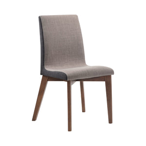 COASTER DINING-ROOM REDBRIDGE UPHOLSTERED SIDE CHAIRS GREY AND NATURAL WALNUT