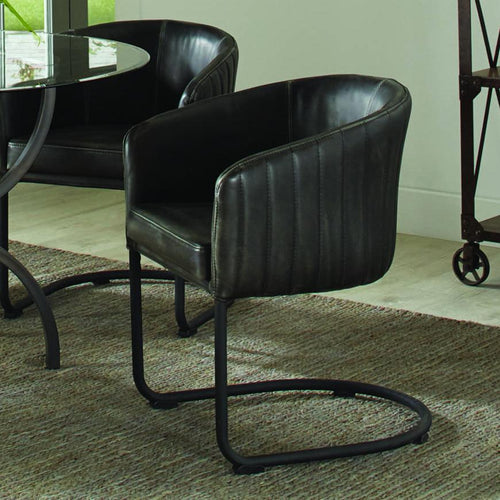COASTER DINING-ROOM AVIANO UPHOLSTERED DINING CHAIR ANTHRACITE AND MATTE BLACK
