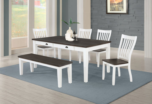 COASTER DINING-ROOM 6 PC (TBL + 4CHAIRS + BENCH)