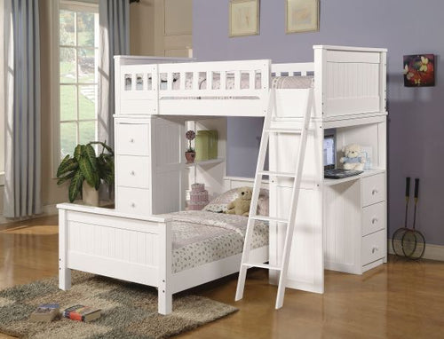 ACME WILLOUGHBY WHITE FINISH TWIN BED