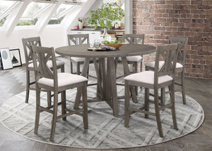 COASTER DINING-ROOM ATHENS 5-PIECE COUNTER HEIGHT DINING SET BARN GREY