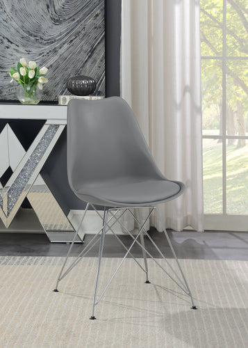 COASTER DINING-ROOM ATHENA UPHOLSTERED SIDE CHAIRS GREY
