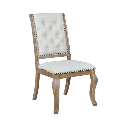 COASTER DINING-ROOM BROCKWAY COVE TUFTED SIDE CHAIRS CREAM AND BARLEY BROWN