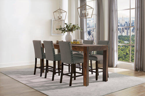 COASTER DINING-ROOM KEATS RECTANGULAR COUNTER HEIGHT TABLE WARM CHESTNUT