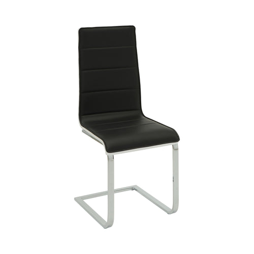 COASTER DINING-ROOM CARMELO UPHOLSTERED SIDE CHAIRS BLACK AND WHITE