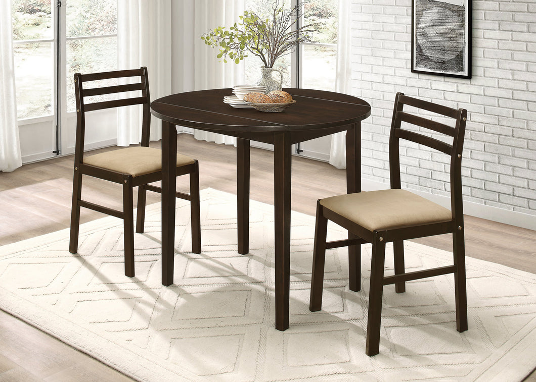 Coaster Bucknell Cappuccino and Tan Dining Set (3 PC)