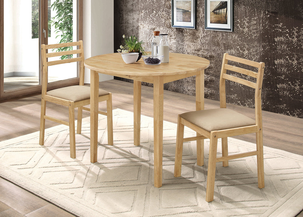 Coaster Bucknell Natural and Tan Dining Set (3PC)