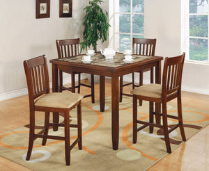 COASTER JARDIN RED BROWN COUNTER HEIGHT DINING SET (5 PC)