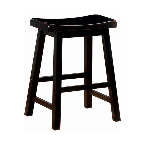 COASTER DINING-ROOM WOODEN COUNTER HEIGHT STOOLS BLACK