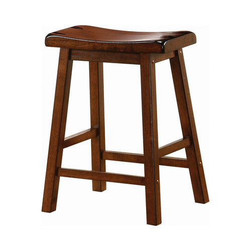 COASTER DINING-ROOM WOODEN COUNTER HEIGHT STOOLS CHESTNUT