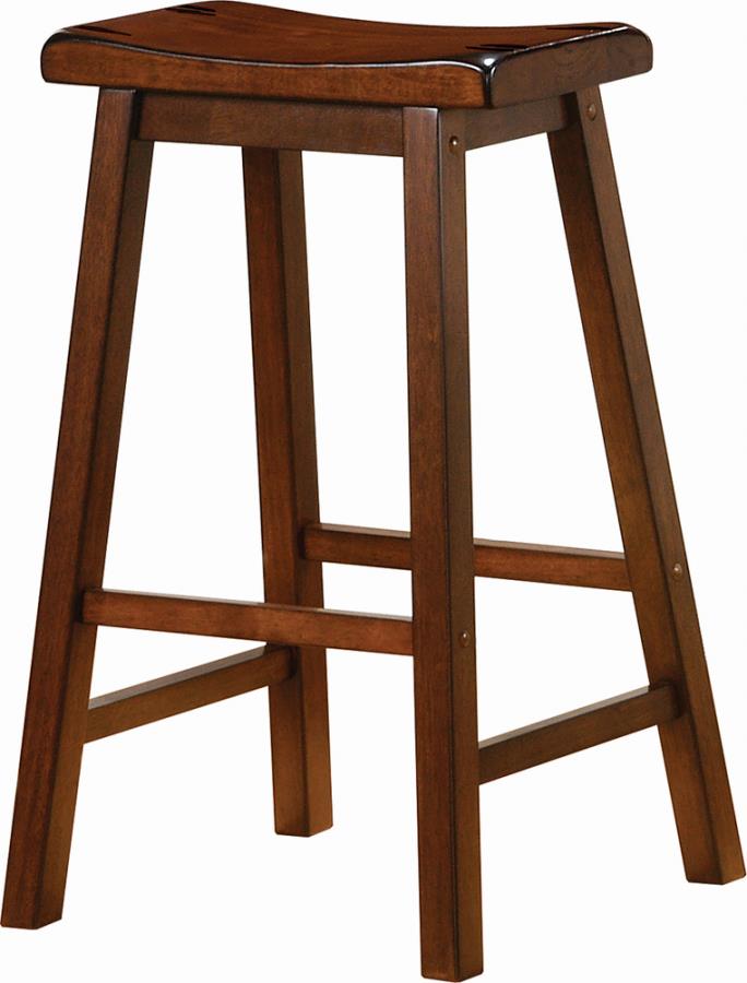 COASTER CHESTNUT WOODEN BAR STOOL