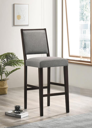 COASTER GREY AND ESPRESSO BAR STOOL