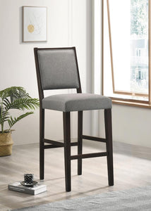 COASTER GREY AND ESPRESSO BAR STOOL