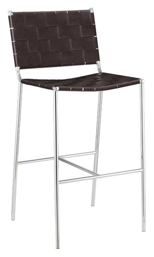 COASTER BROWN AND CHROME BAR STOOL