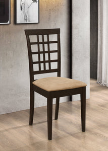 COASTER DINING-ROOM KELSO LATTICE BACK DINING CHAIRS CAPPUCCINO