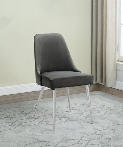 COASTER DINING-ROOM CABIANCA CURVED BACK SIDE CHAIRS GREY