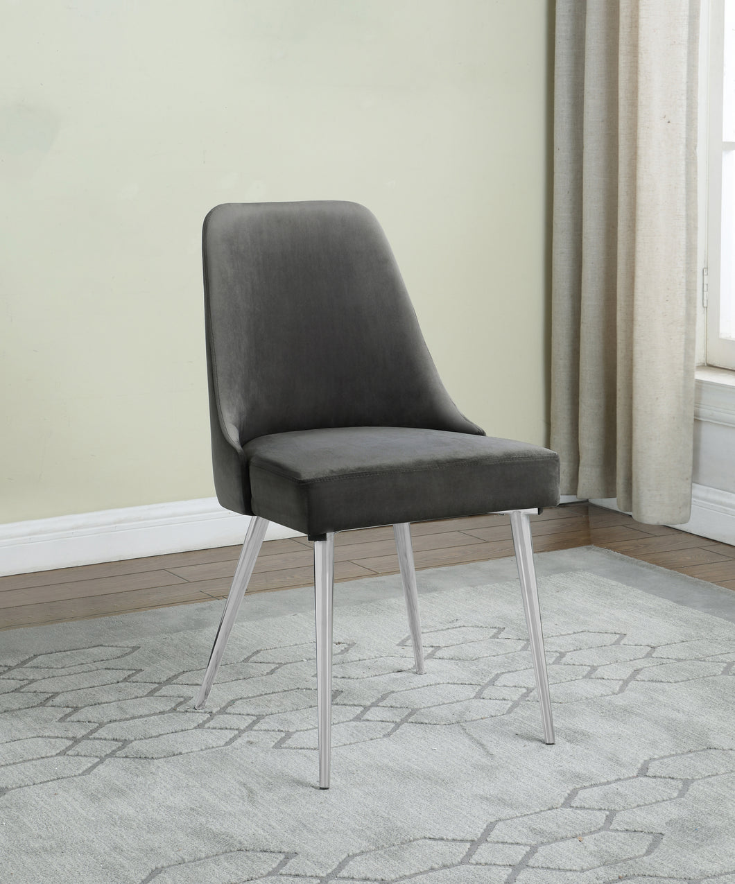 COASTER DINING-ROOM CABIANCA CURVED BACK SIDE CHAIRS GREY